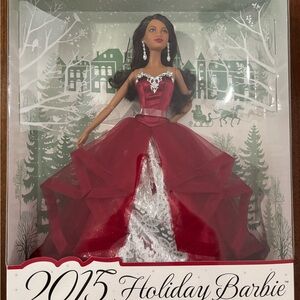 2015 Holiday Barbie Doll in Red and Silver Gown